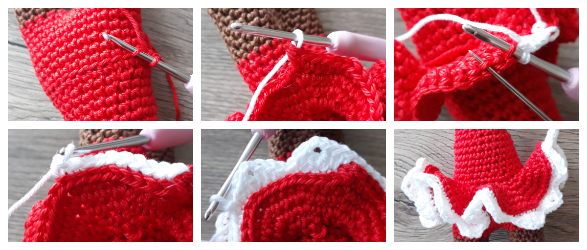 Blog-Inhaltsbild für 'weihnachtliches Rehmädchen, kostenlose Häkelanleitung'